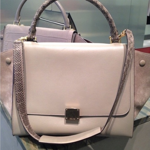 2103 Authentic Celine Trapeze Bag with snake handle & crossbody strap. - Picture 1 of 10